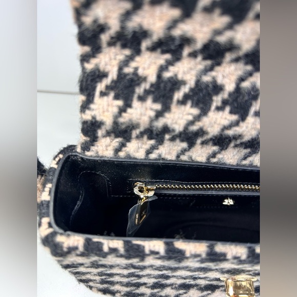 Anine Bing Nico Bag Houndstooth Tweed Top Handle Shoulder Bag NWT - Picture 11 of 11